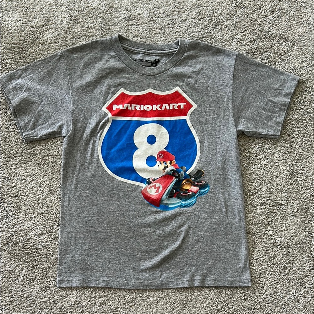 Boys Mario Kart 8 Gray T-Shirt